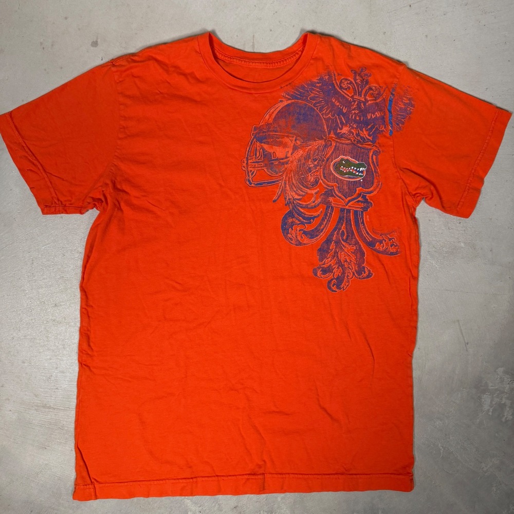 Florida Gators NCAA Graphic T-Shirt Mens Large Orange Blue Made in USA‎ Cotton